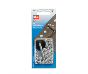 Butoni rapizi, riveti, 3-4mm, 7.5mm, argintii, 20 buc - Prym 403150